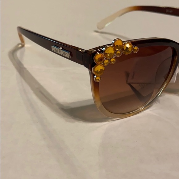 2 for $30 yellow sunglasses with rhinestones - Picture 2 of 2